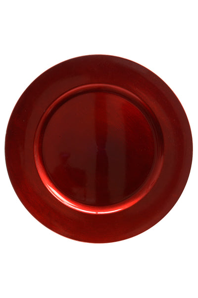 PLATE, CHARGER POLY RED 13"
