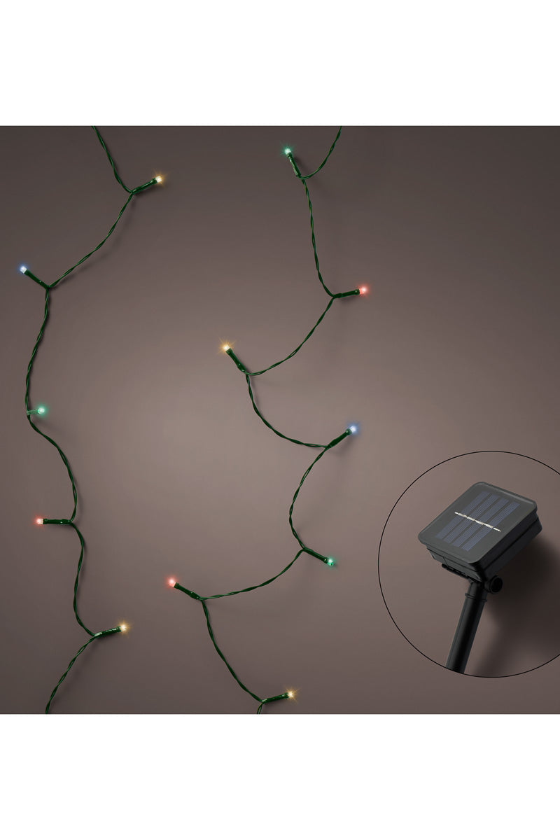 LED Solar Stringlights BasicTwinkle Effect 100 Lights Multicolor