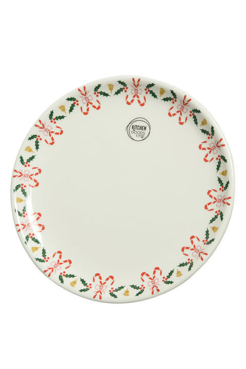PLATE, CANDY CANE DOLOMITE 8"