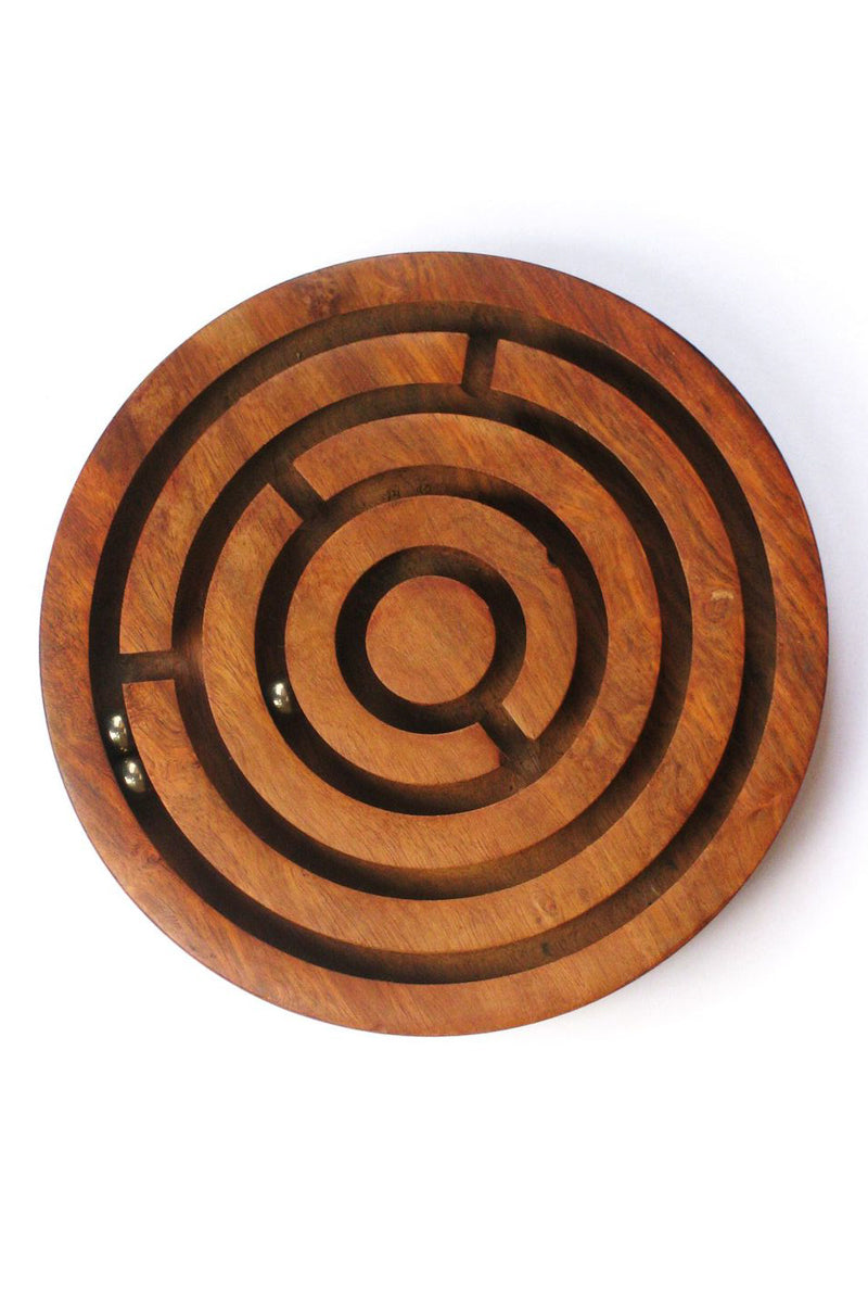 Mini Labyrinth Game-Hand Carved Wood – Chalet