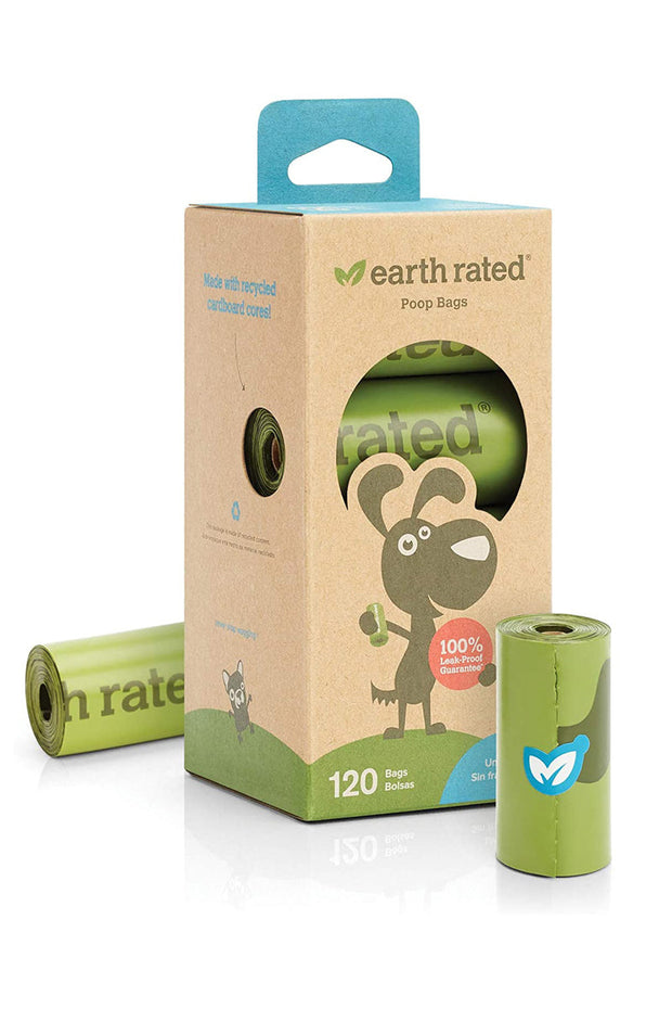 Earth Rated Dog Poop Bags Unscented 8 Rolls 120 Count