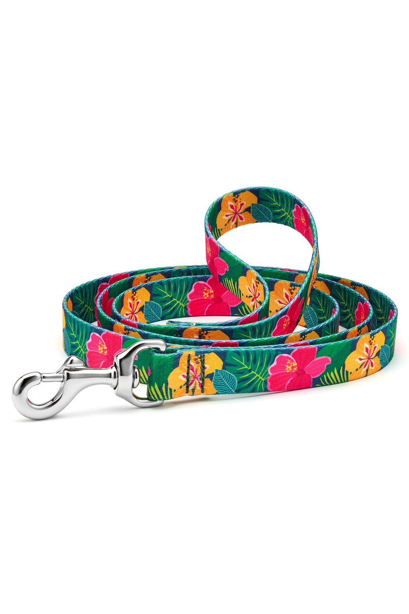 Up Country Hibiscus Dog Lead 5' Wide