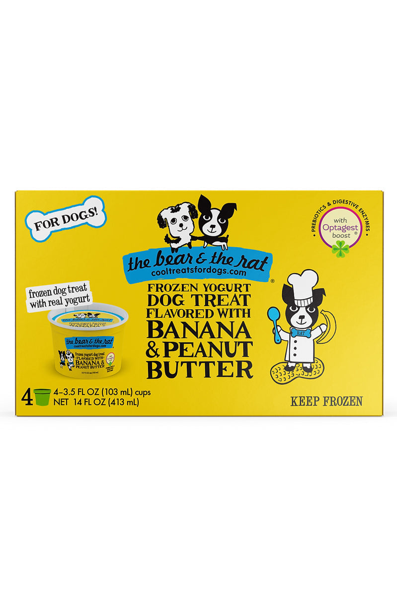 The Bear and The Rat Banana & Peanut Butter Frozen Yogurt 4 Pack