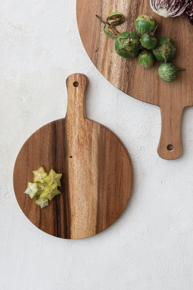 Cheese & Cutting Board With Handle Suar Wood