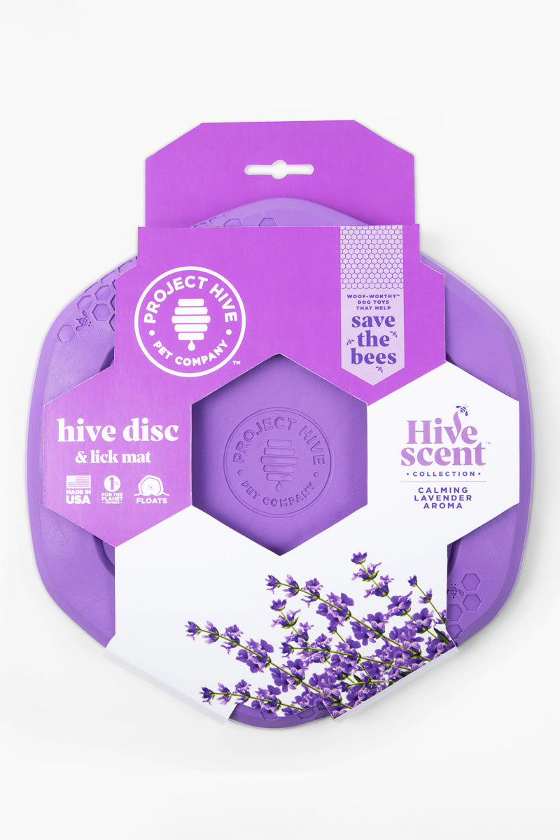 Project Hive Disc & Lick Mat Calming Lavender Scent Dog Toy