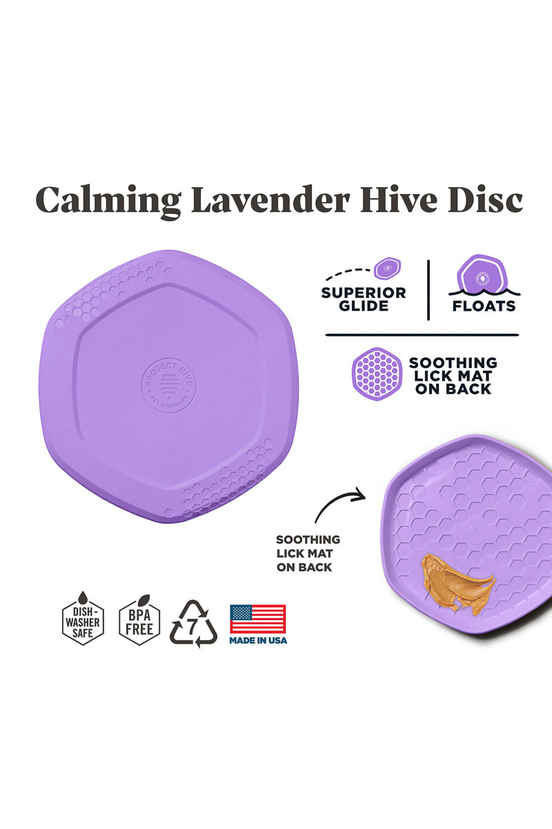 Project Hive Disc & Lick Mat Calming Lavender Scent Dog Toy