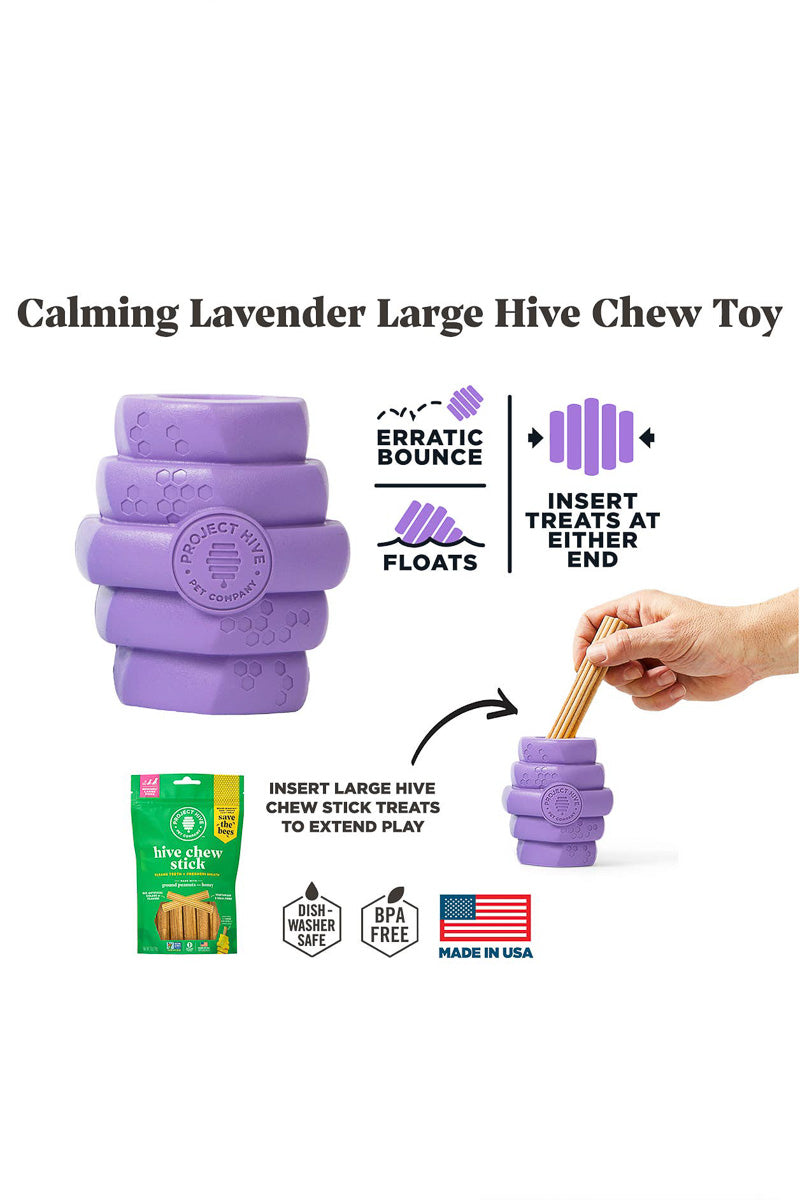 Project Hive Chew Toy Calming Lavender Scent Large Dog Toy