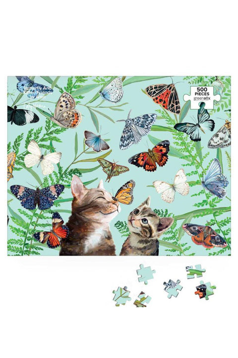 GreenBox Art Butterfly and Kitten Puzzle 500 Pieces