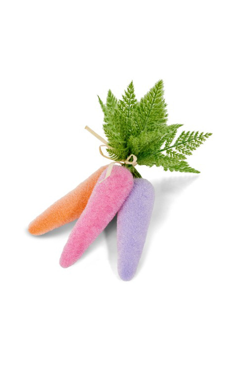 Flocked Carrot Bundle 12" Sherbet