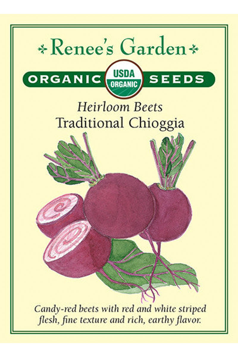 Renee's Garden Heirloom Beets Traditional Chioggia Organic Seeds