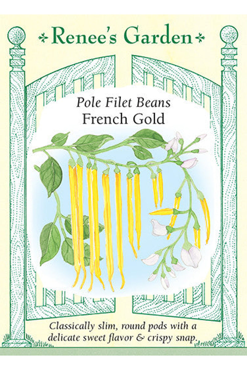 Renee's Garden Pole Filet Beans French Gold Seeds