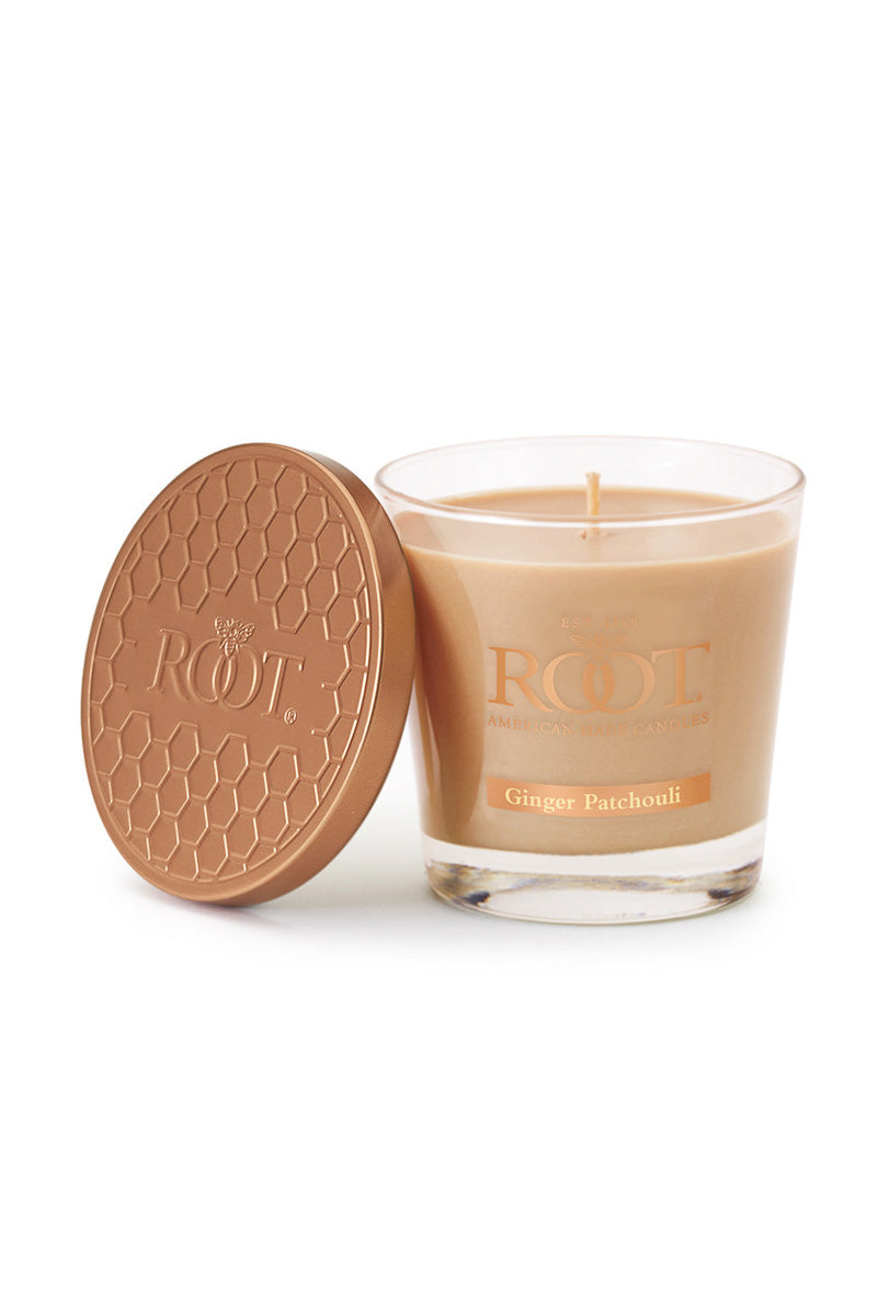 Root Candle Small Veriglass Ginger Patchouli 6.3oz