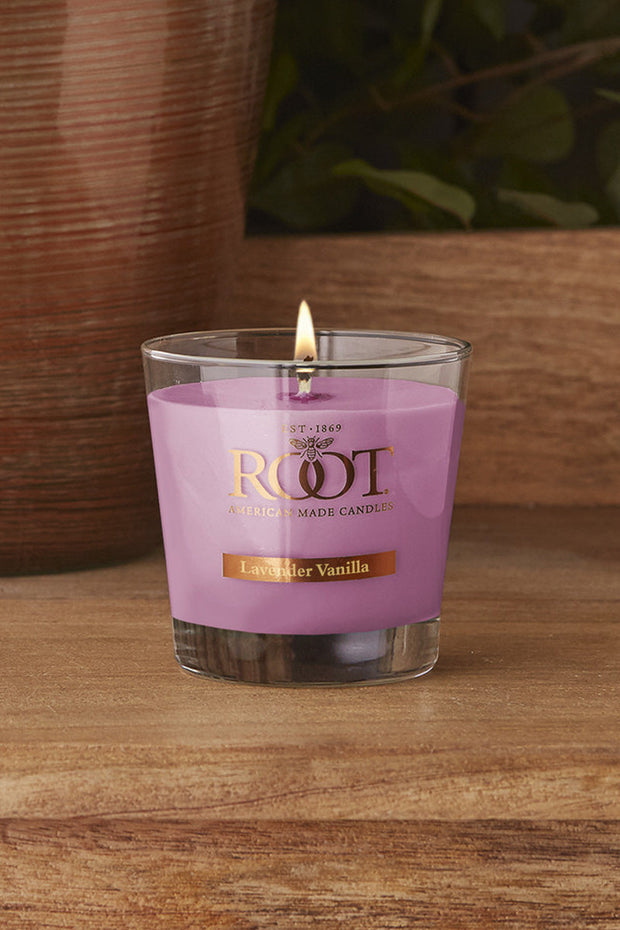 Root Candles Small Veriglass Lavender Vanilla