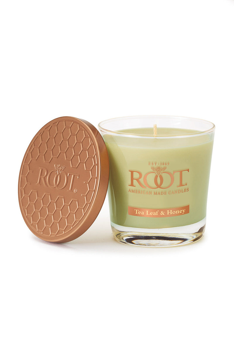 Root Candle Small Veriglass Tea Leaf & Honey