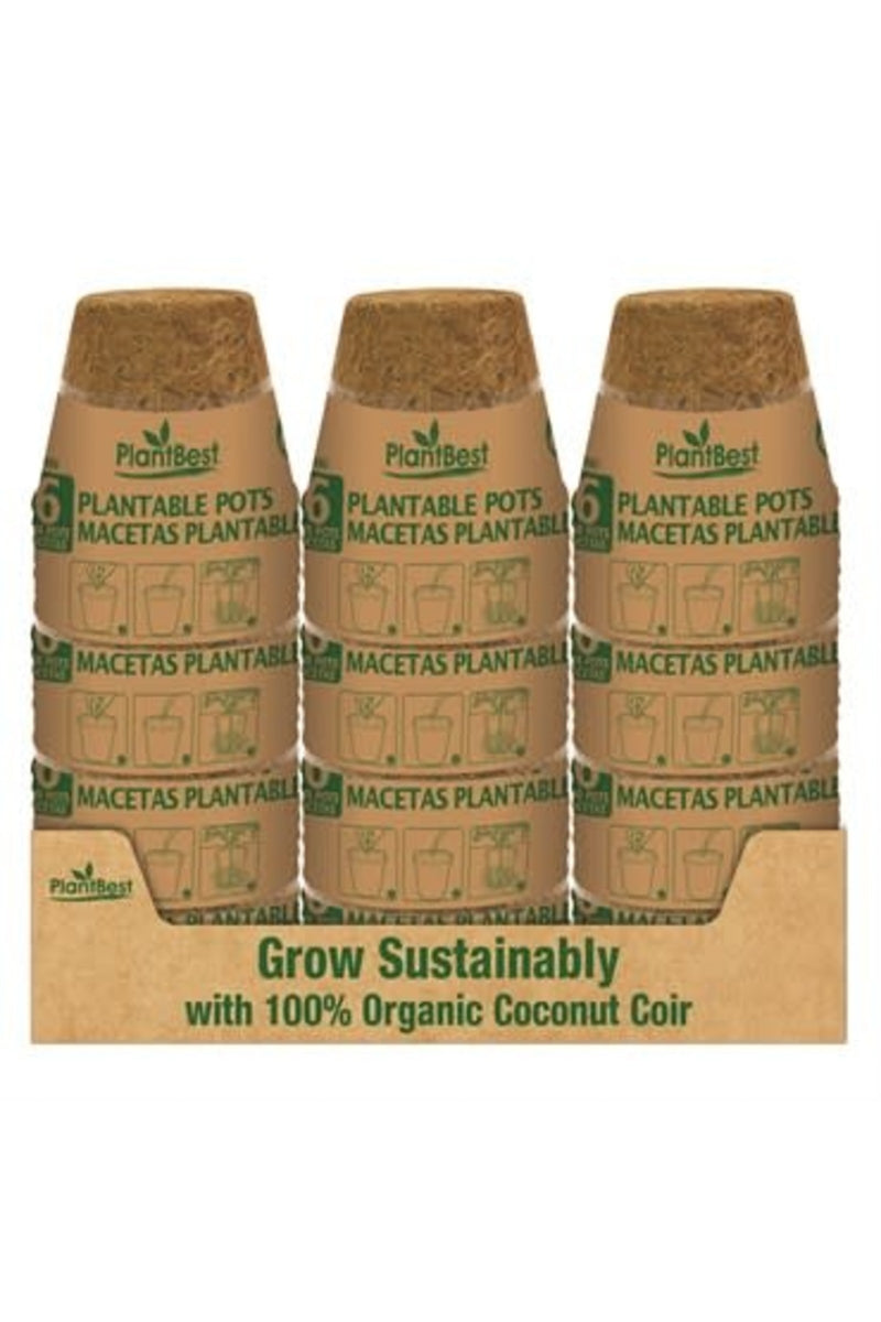 PlantBest Coconut Coir Pots 6/pk 4.5 in