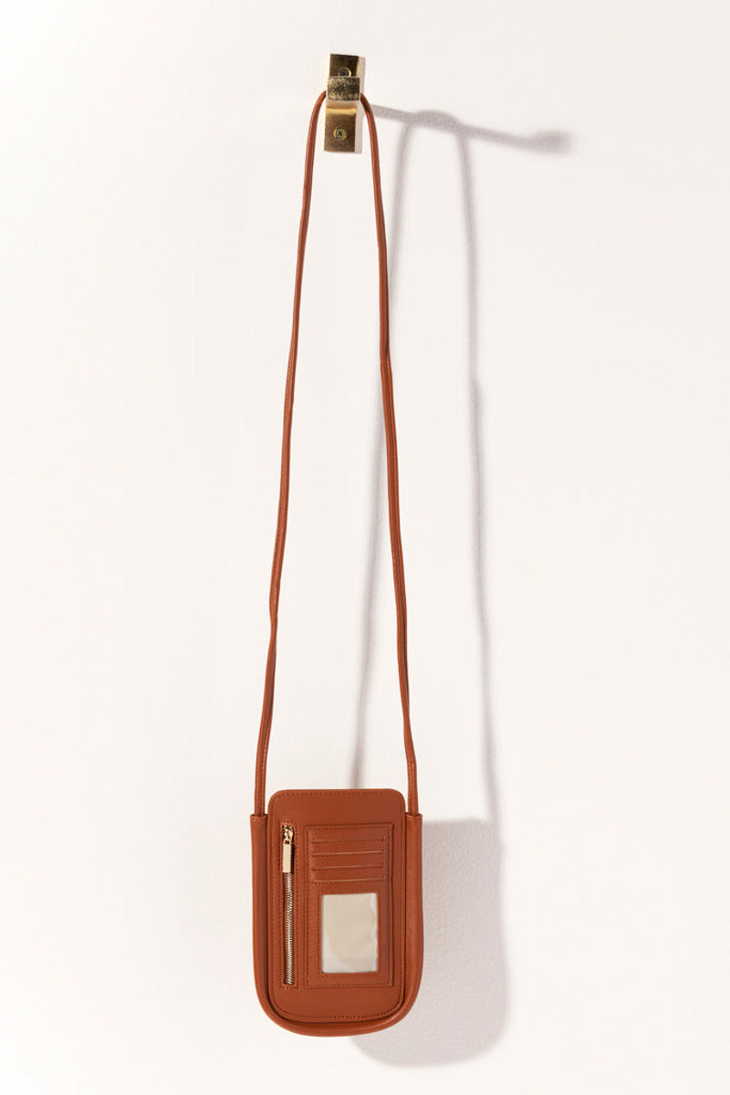 Shiraleah Charlotte Phone Cross Body Purse Saddle