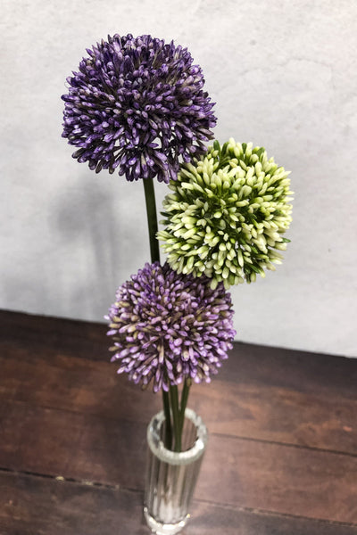 Silk, Spray Allium 17.5"Lavender