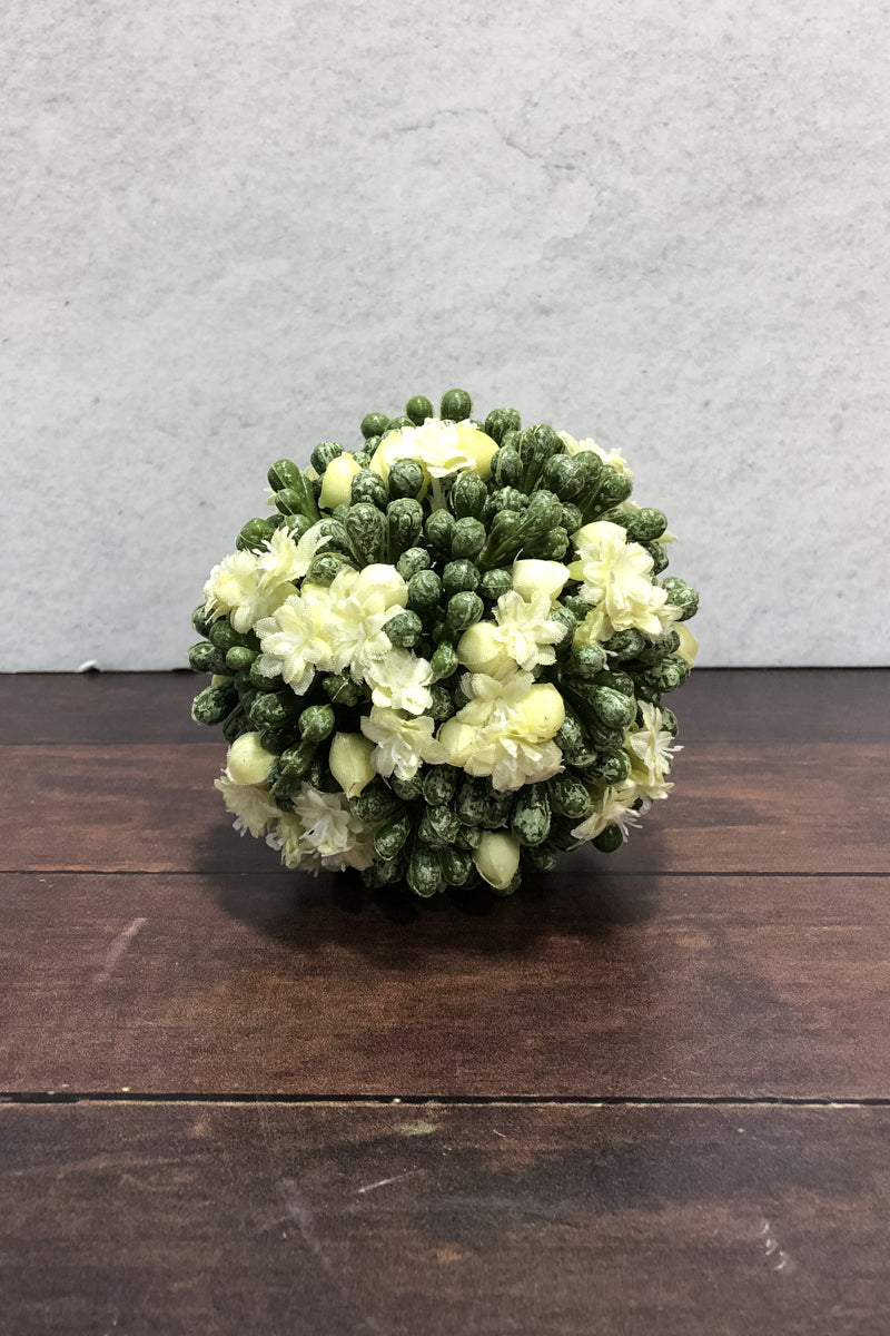 Faux Kalanchoe Ball 4" White