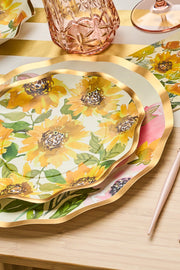 PLATE, WAVY SAL SUNFLOWER 8PK