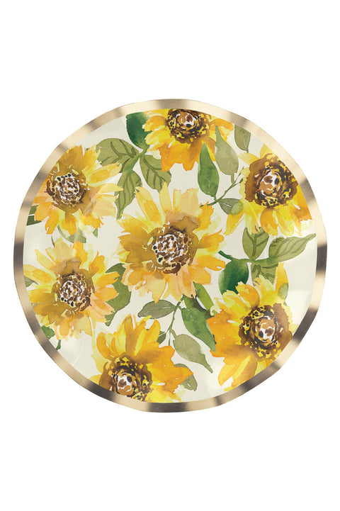 PLATE, WAVY SAL SUNFLOWER 8PK