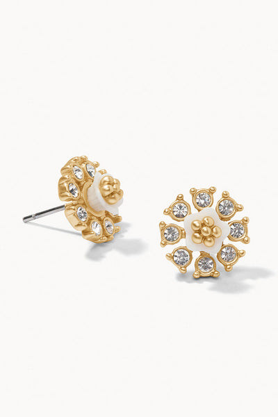 EARRING, FLORET STUD CRYSTAL