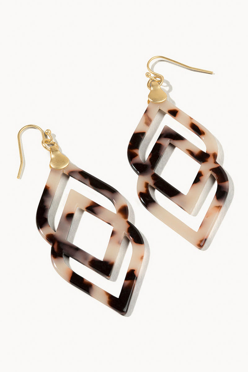 Spartina Deco Drama Earrings White Tortoise