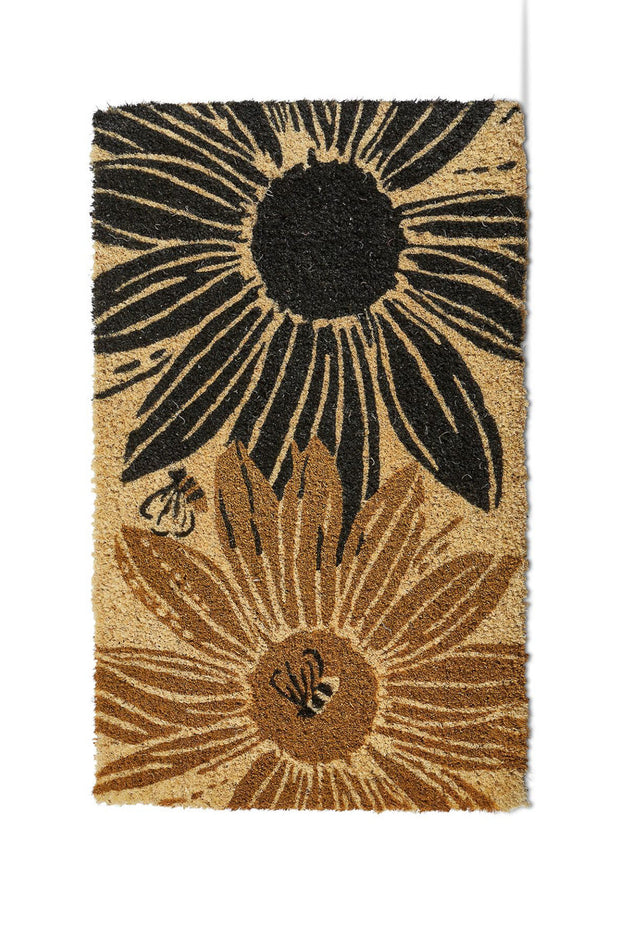 Bee and Sunflower Coir Doormat