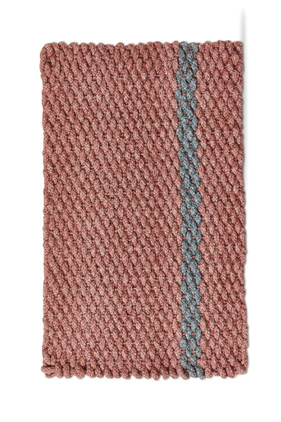 DOORMAT HANDWVN BLUSH STRIPED