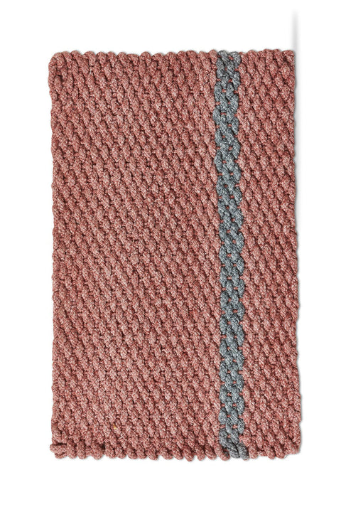 DOORMAT HANDWVN BLUSH STRIPED