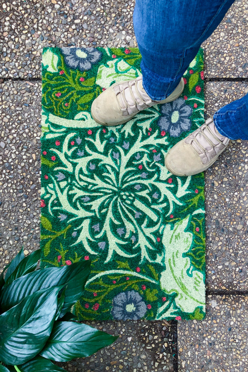 Victoria and Albert Museum Love in a Mist Doormat 18"x30"