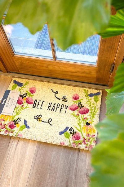 Bee Happy Wildflower Doormat 18"x 30"