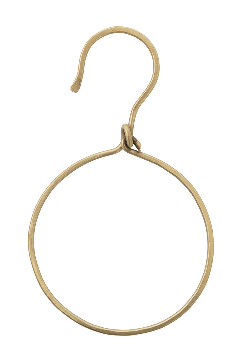 Metal Ring With Hook Brass Finish