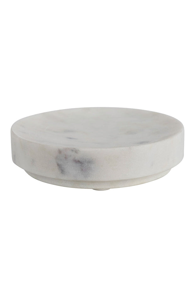 SOAP DISH, MARBLE WHITE 5"