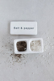 SALT/PPPR PINCH POT W/LID BK/W