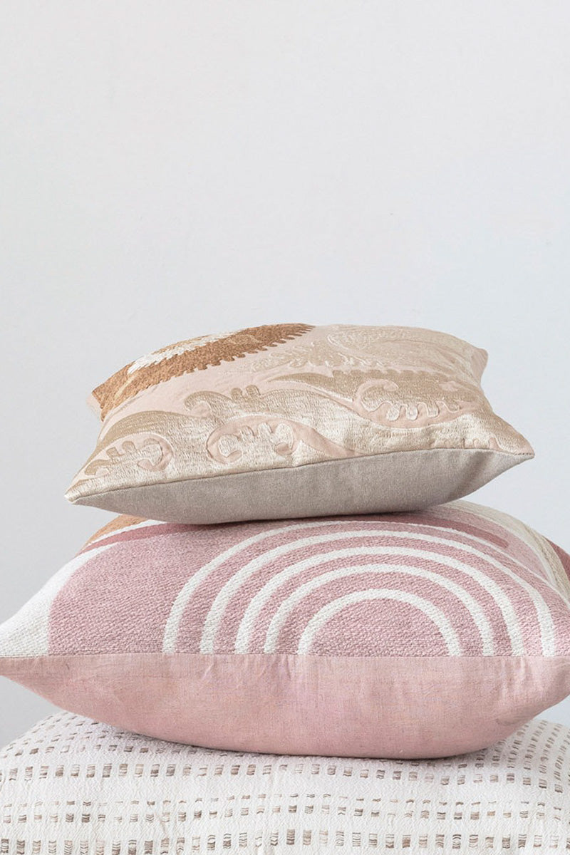 PILLOW SQ SUZANI/CHAMBRAY 16"