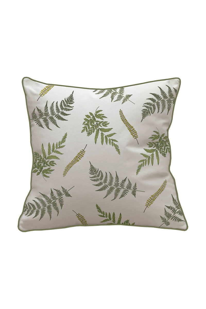 Outdoor Pillow Ferns Pattern Grey