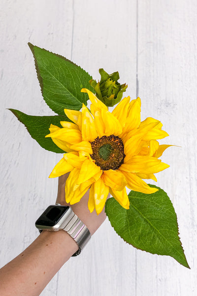 Silk Spray Sunflower W/Bud 20" Yellow