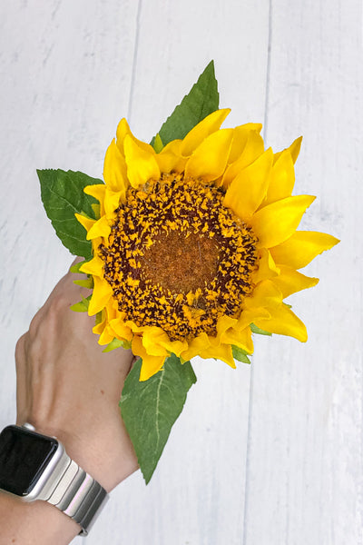 Silk Spray Sunflower Bud 24.5" Yellow