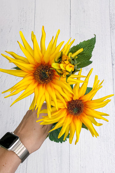 Silk Spray Sunflower Yellow 29"