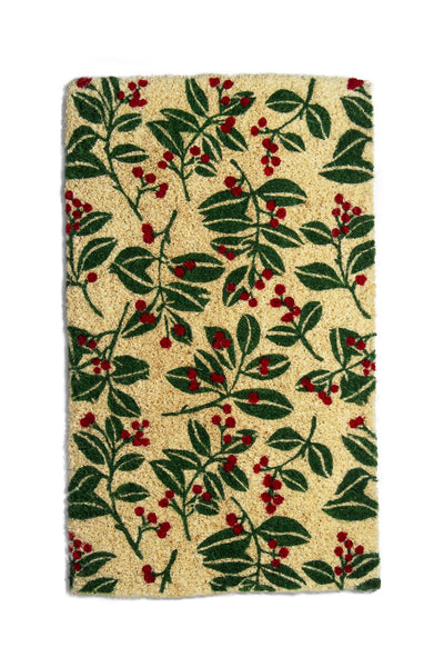 DOORMAT, HOLIDAY BERRIES 18X30