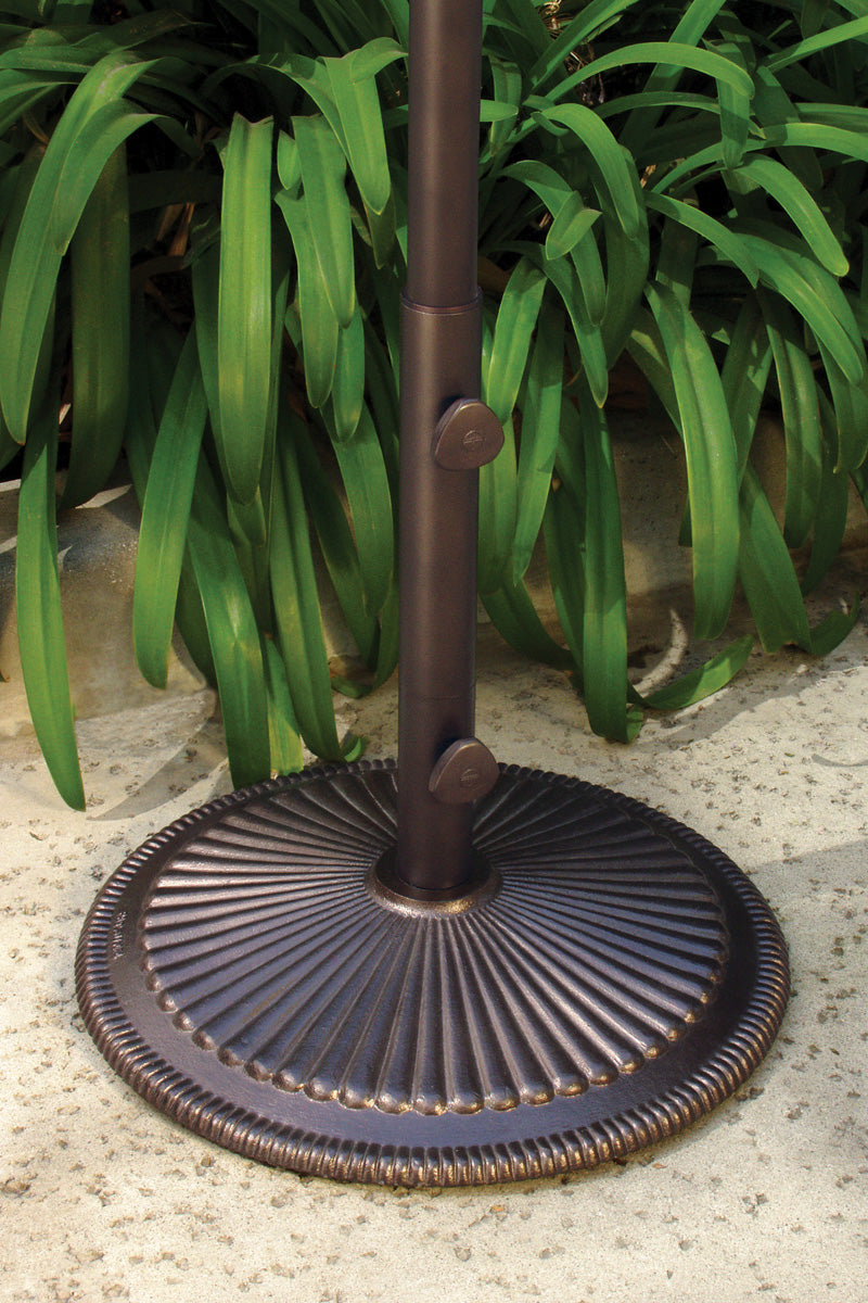 cast iron patio umbrella holder Treasure Garden Classic Umbrella Base, Bronze