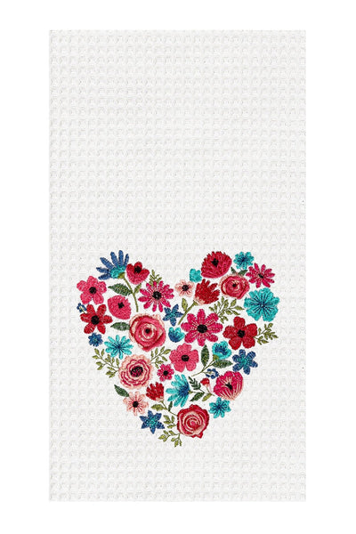 TOWEL, FLORAL HEART