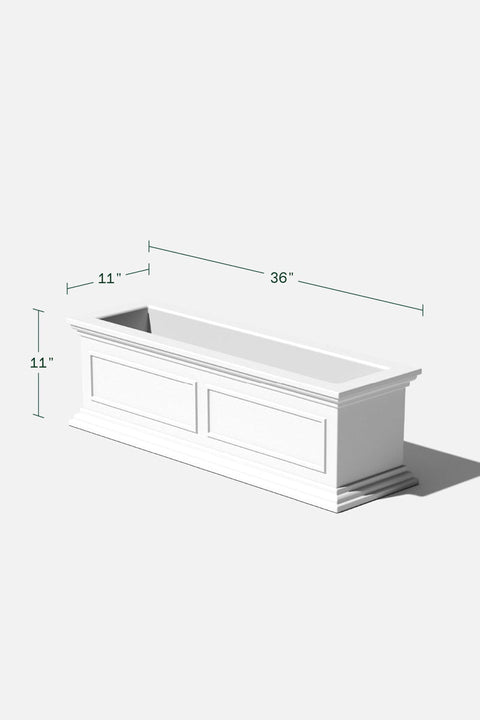 PLANTER, BRIXTON WIN B 36" WHI