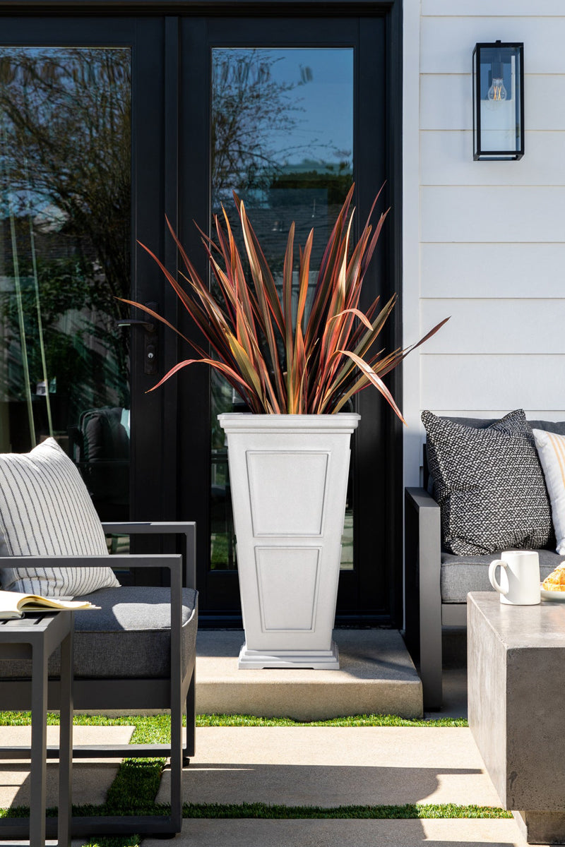 Brixton Tall Planter 30" White