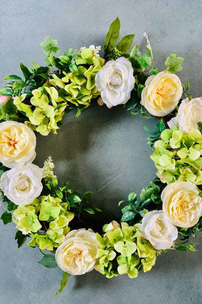 Wreath Hydrangea/Rose 24"