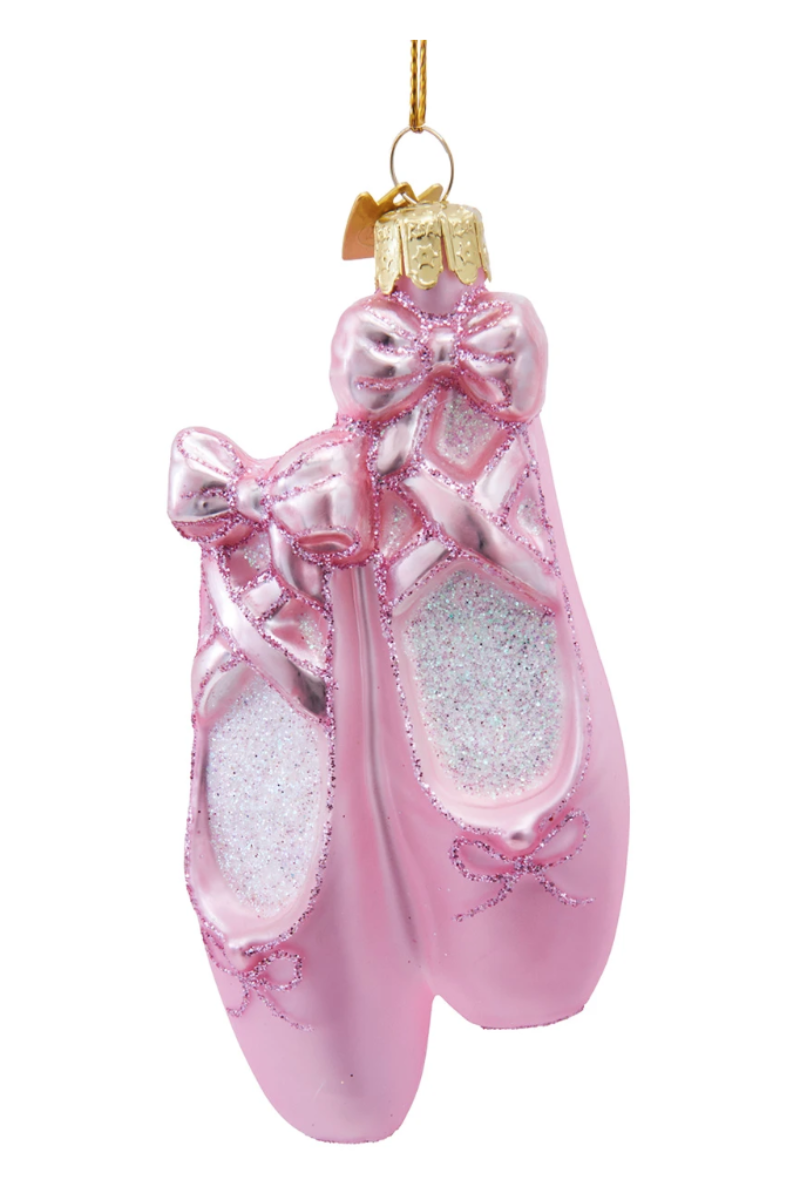 Noble Gems Glass Ballet Slippers Ornament