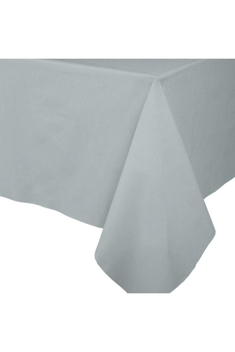 Caspari Linen Solid Silver Table Cover