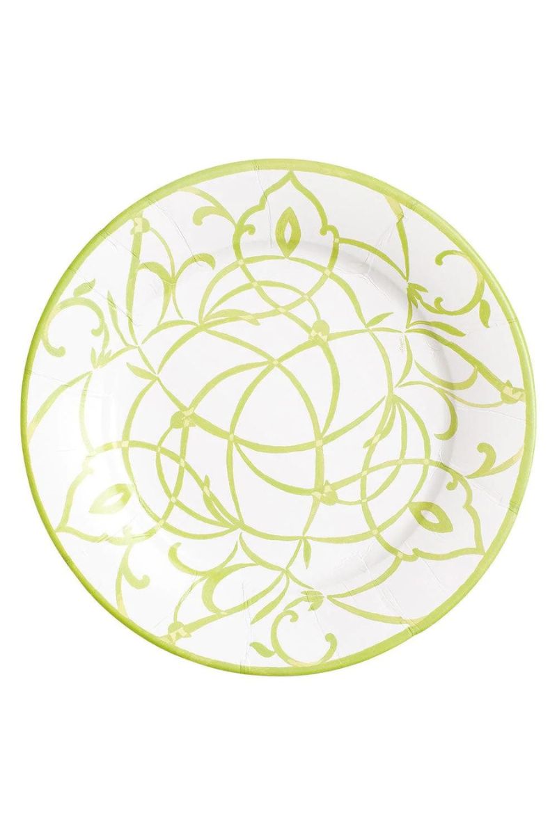 Caspari Algarve Moss Paper Salad Plates