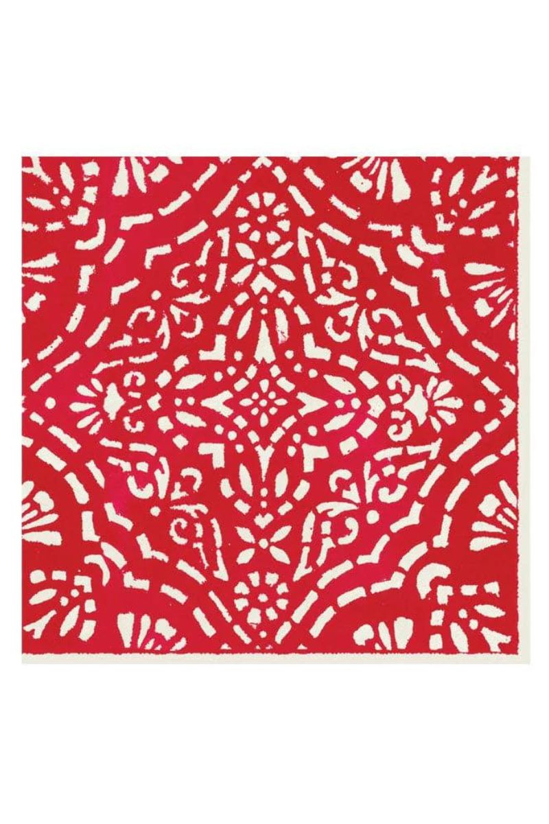 Caspari Annika Red Cocktail Napkins