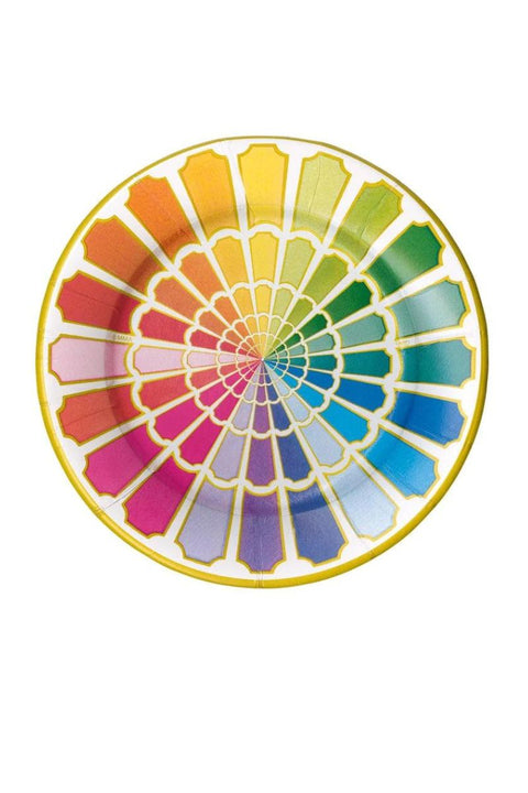 Caspari Color Wheel Paper Salad Plates